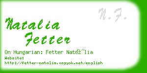 natalia fetter business card